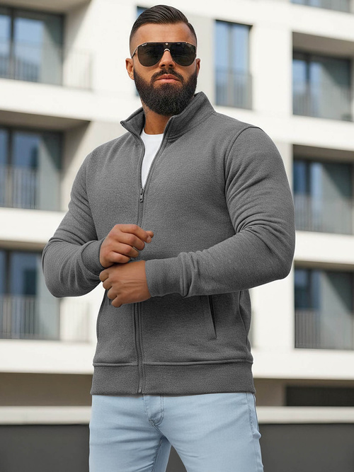 Pánská Mikina Tmavě-Šedá OZONEE JS/2002Z