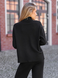 Dámská dvoudílná tepláková souprava černá OZONEE JS/53C5203/3