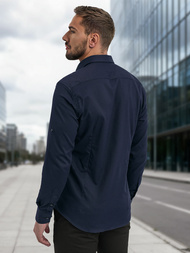 Pánská Košile Námořnická Modřá OZONEE V/V188