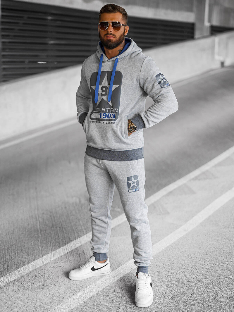 Pánská Tepláková Souprava Šedá OZONEE JS/8C59/2Z