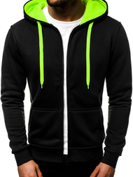 Pánská Mikina Černo-celadon OZONEE JS/2013