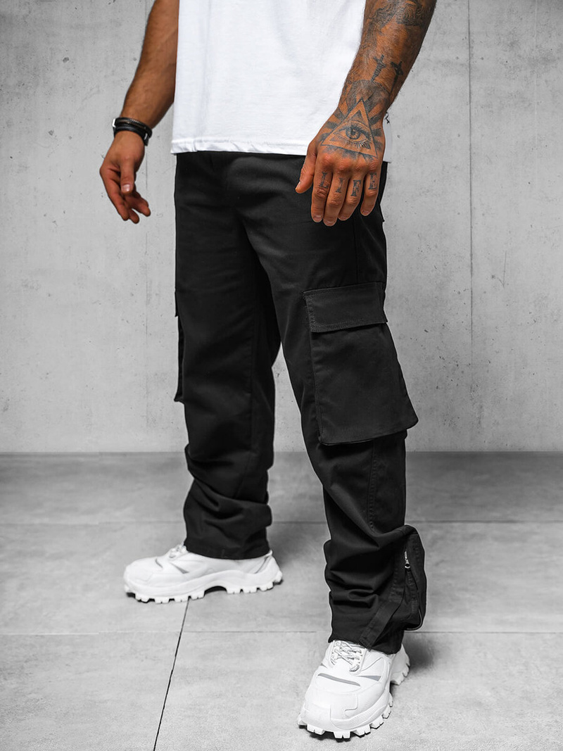 Pánské Kalhoty Černé OZONEE O/G3016Z