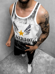 Pánské Tílko Bílé OZONEE JS/SS11056Z