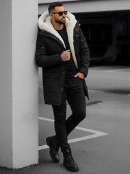 Pánská Zimní Bunda Černá OZONEE JS/5M120/392Z