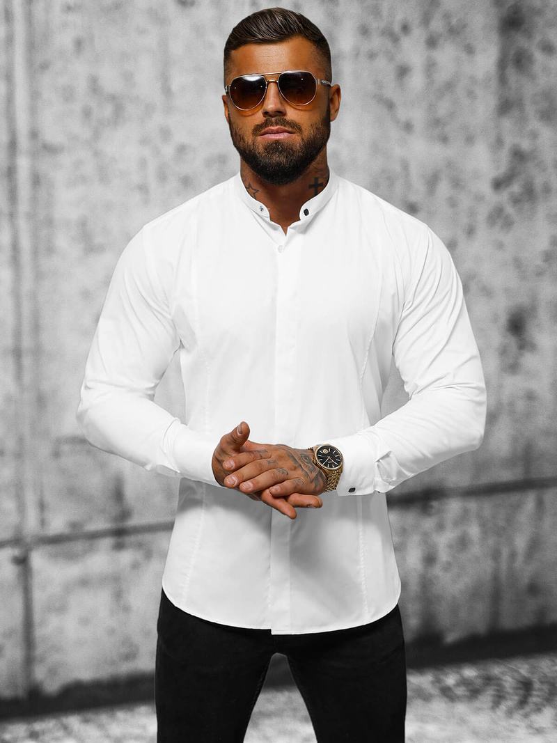 Pánská Košile Bílá OZONEE O/V72