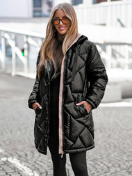 Dámská Bunda Černá OZONEE JS/5M3189/392Z