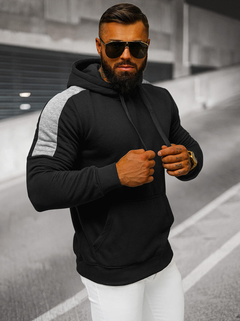 Pánská Mikina Černá OZONEE JS/8B1311/3