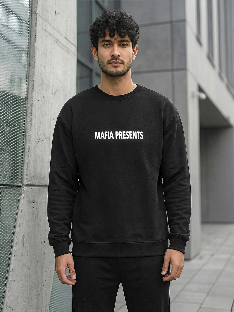 Pánská Mikina Černá OZONEE JS/65B3919/3Z