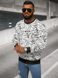 Pánská Mikina Bílá OZONEE JS/8B1218/1