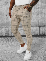 Pánské Chino Kalhoty Béžové OZONEE O/P4009