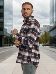 Pánská Košile Vínová OZONEE V/V174