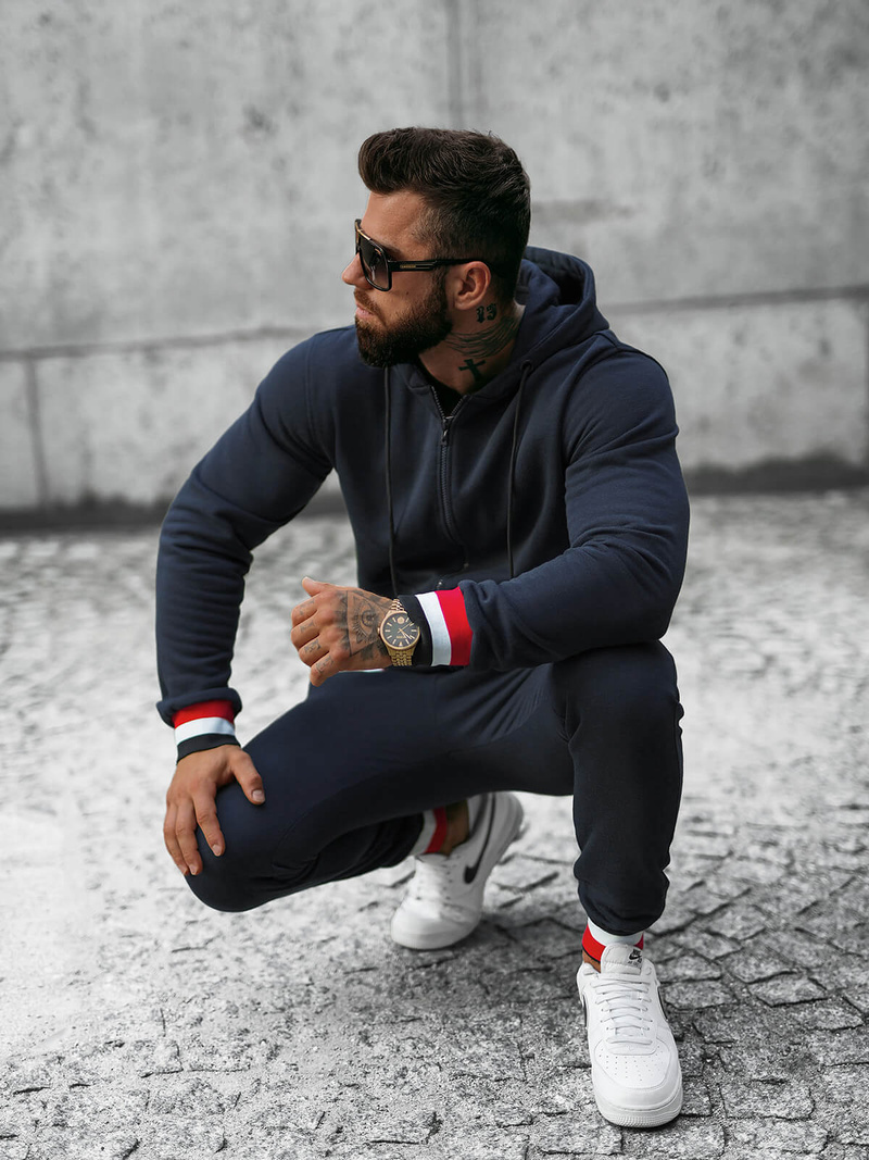 Pánská Tepláková Souprava Námořnický Modry OZONEE JS/8C65/25