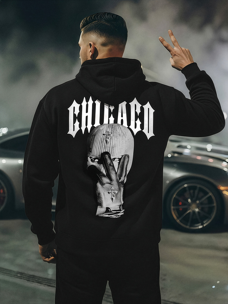 Pánská Mikina Černá OZONEE JS/21B1903/3