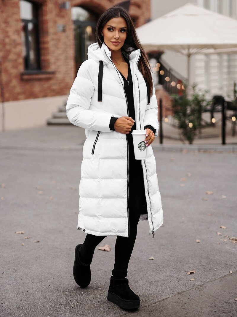 Dámská Bunda Bílá OZONEE JS/M736/281Z