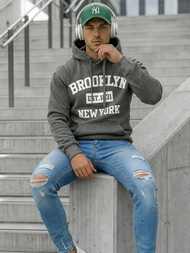 Pánská Mikina Grafitová OZONEE JS/8B1767/5Z