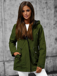 Dámská Bunda Oboustranná Zelená OZONEE JS/16M9081/136