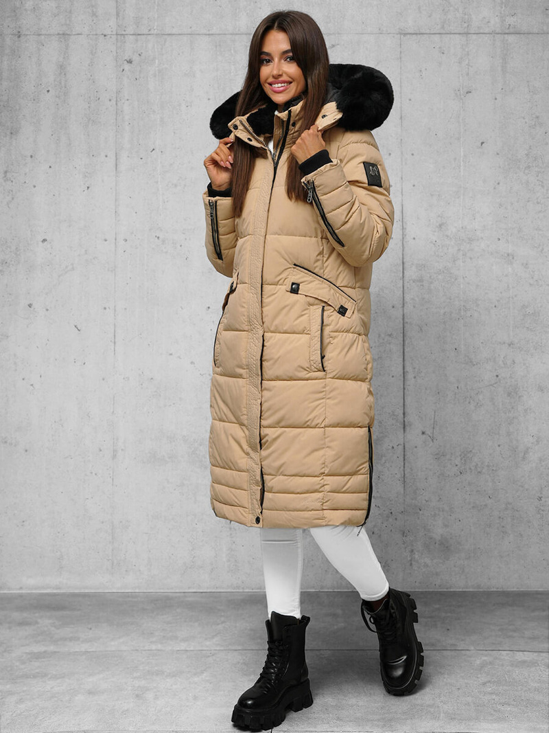 Dámská Bunda Béžová OZONEE O/W377