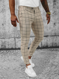 Pánské Chino Kalhoty Béžové OZONEE O/P4009