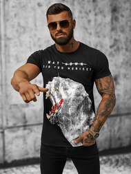 Pánské Tričko Černé OZONEE O/T127/3Z