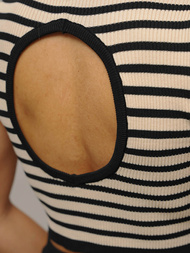 Dámská Souprava černo/béžový - Top a Sukně OZONEE O/JK262