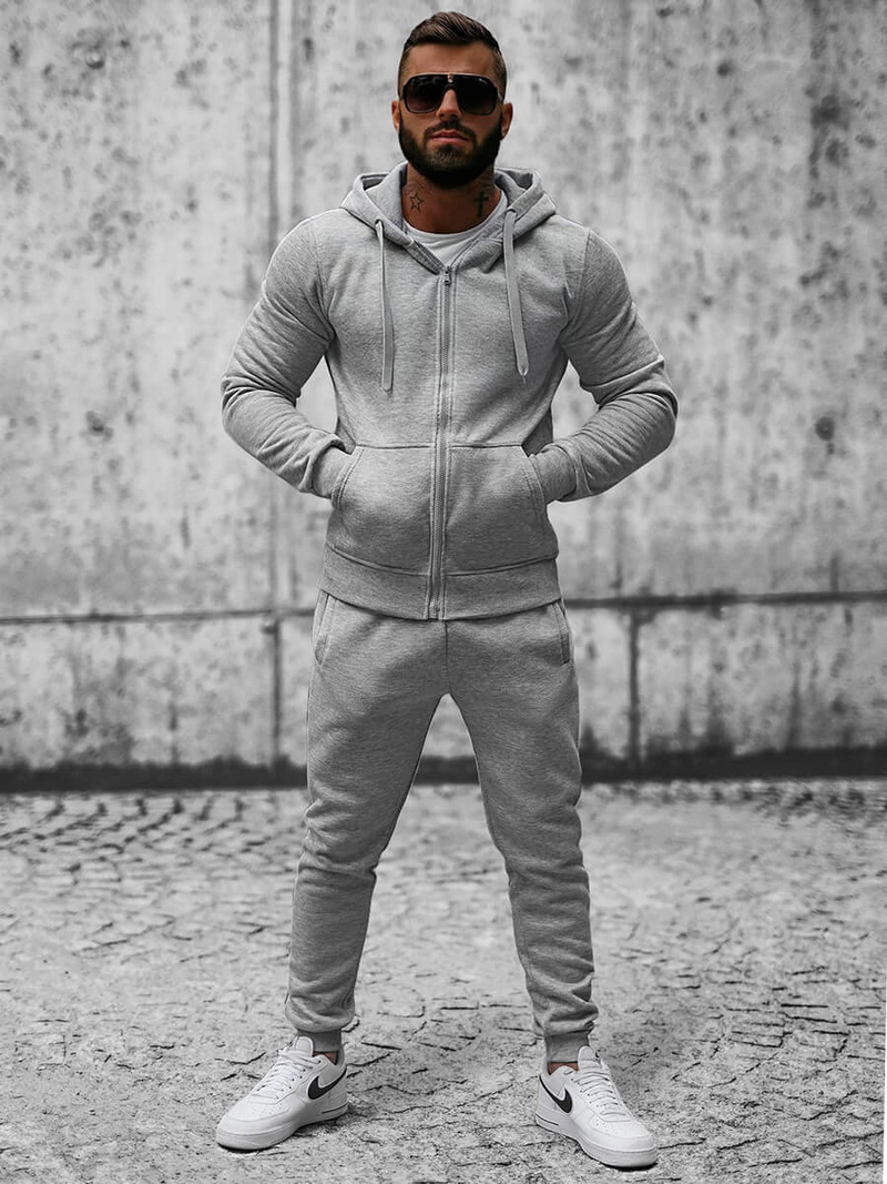 Pánská Tepláková Souprava šedá OZONEE JS/XW2008