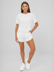 Dámská velurová tepláková souprava bílé OZONEE JS/35C1717/1