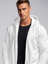 Pánská Mikina Bílá OZONEE JS/2008