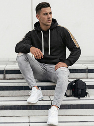 Pánská Mikina Černá OZONEE JS/8B1730/3Z