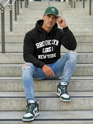 Pánská Mikina Černá OZONEE JS/8B1767/3Z