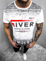 Pánské Tričko Bílé OZONEE JS/SS10960Z