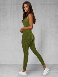 Dámská dvoudílná tepláková souprava khaki OZONEE JS/YW88037/7Z