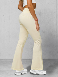 Dámské legíny se širokými nohavicemi ecru OZONEE JS/17K570/1