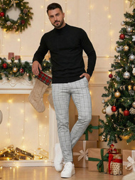 Pánské Chino Kalhoty Šedé OZONEE DJ/5522Z