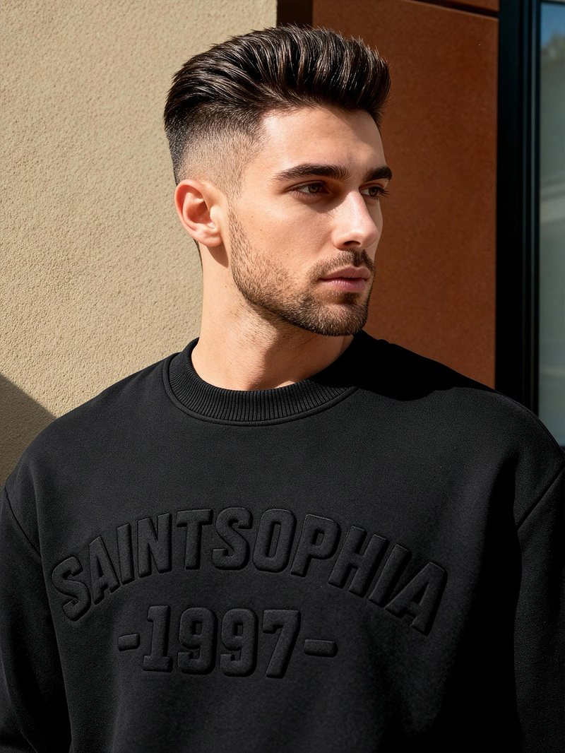 Pánská Mikina Černá OZONEE JS/8B1953/3