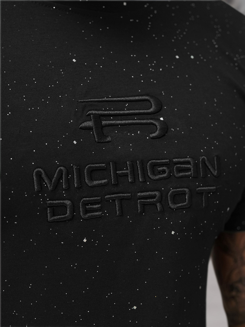 Pánské Tričko Černé OZONEE O/QQ1389