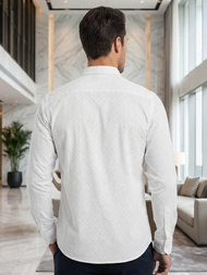 Pánská Košile Bílá OZONEE V/V185Z