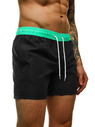 Pánské koupací šortky černo-mentolové OZONEE ST004-7