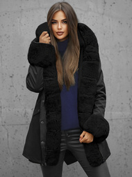 Dámská Zimní Bunda Černá OZONEE JS/16M9062/392