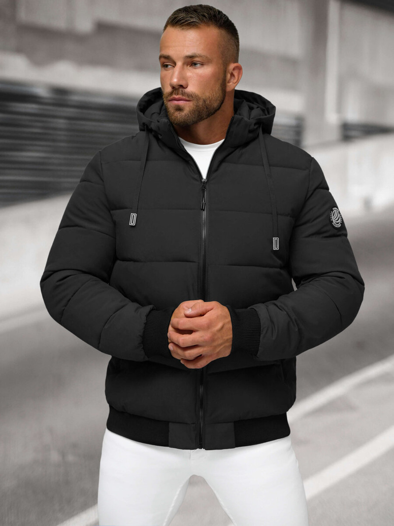 Pánská Zimní Bunda Černá OZONEE JS/31M5023/392