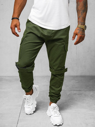 Pánské Chino Jogger Kalhoty Khaki OZONEE O/G3014Z