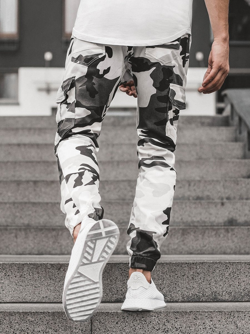 Pánské Kalhoty Jogger Černobílé OZONEE A/404