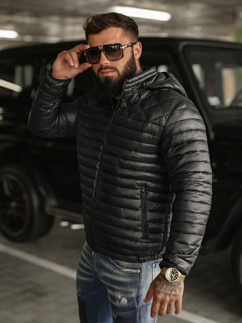 Pánská Bunda Černá OZONEE JS/16M9328/392BZ