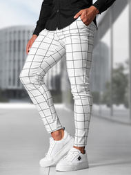 Pánské Chino Kalhoty Bílé OZONEE O/P4009Z