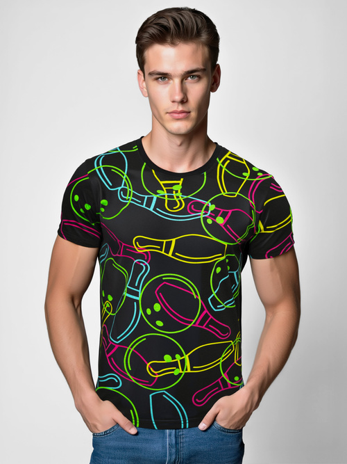 Pánské Tričko Černé OZONEE O/T1272/3Z