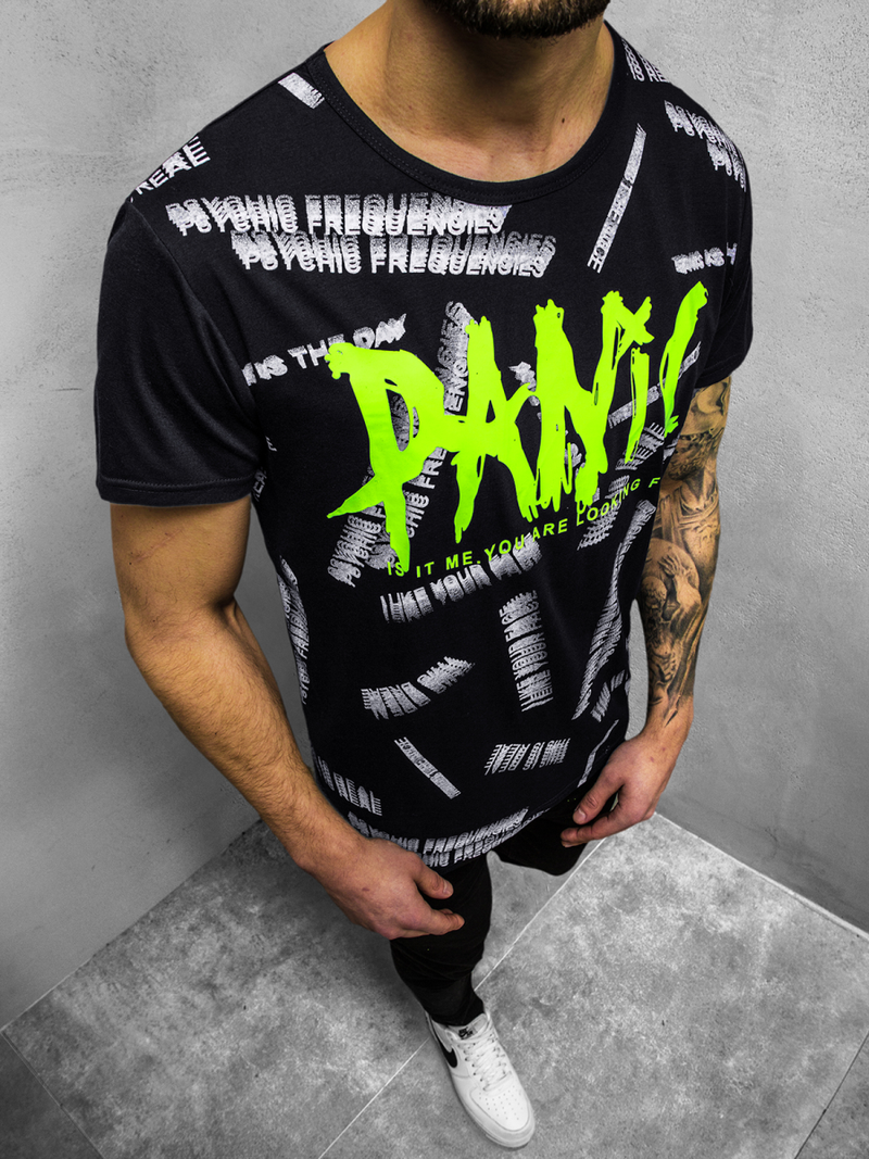 Pánské Tričko Černé OZONEE JS/KS1998Z