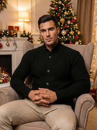 Pánský Svetr Černý OZONEE NB/MM6020/4Z