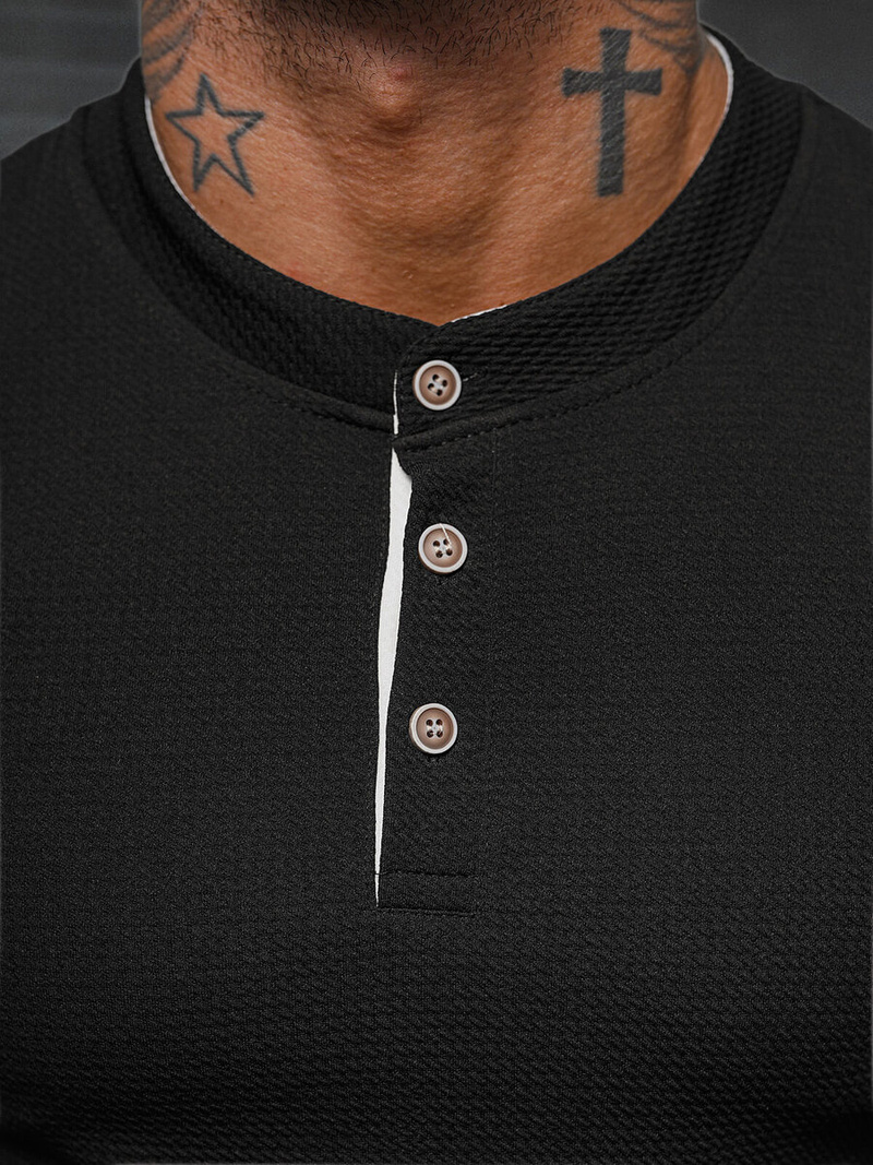 Pánské Tričko Černé OZONEE O/M011