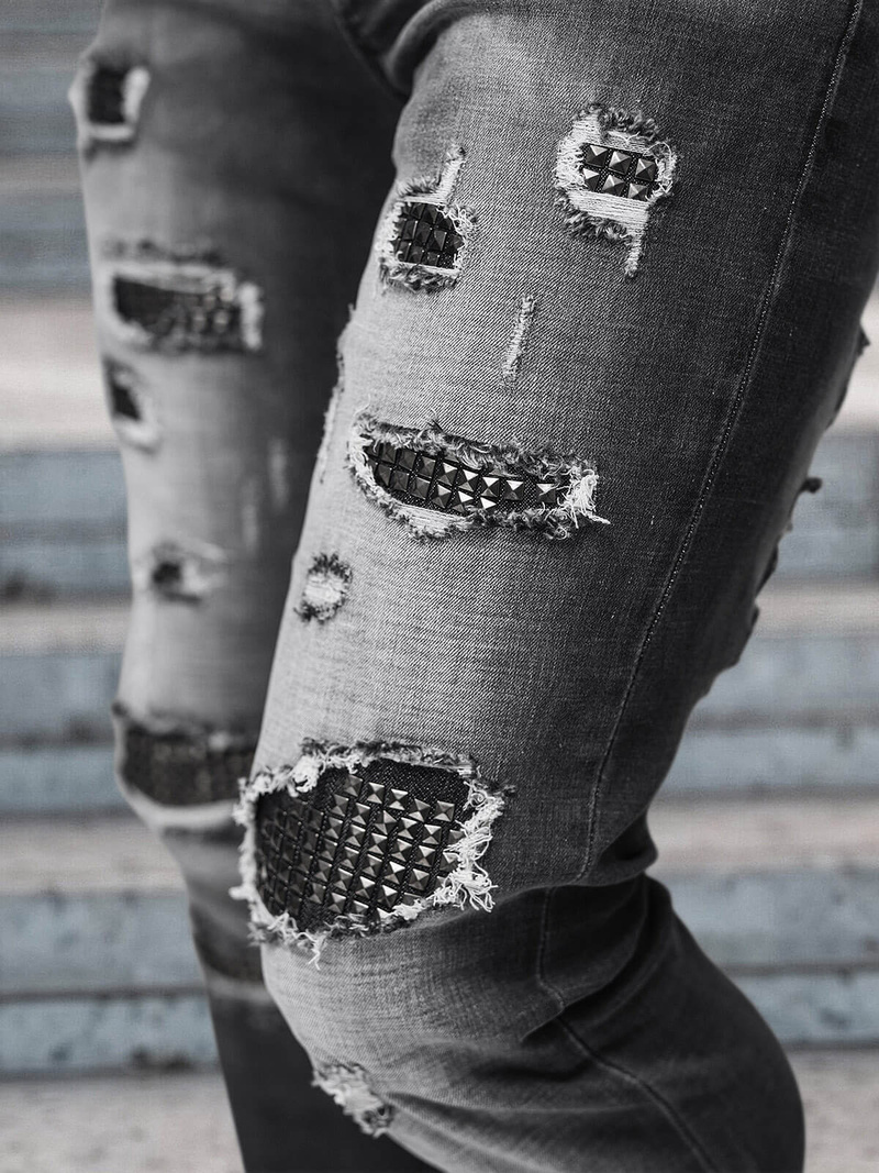 Pánské Džíny Černé OZONEE NB/MP0152N