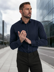 Pánská Košile Námořnická Modřá OZONEE V/V188