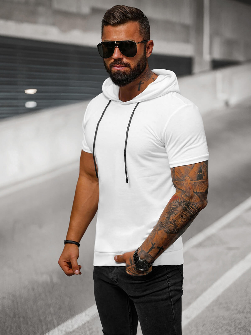 Pánské Tričko Bílý OZONEE JS/8T955/1